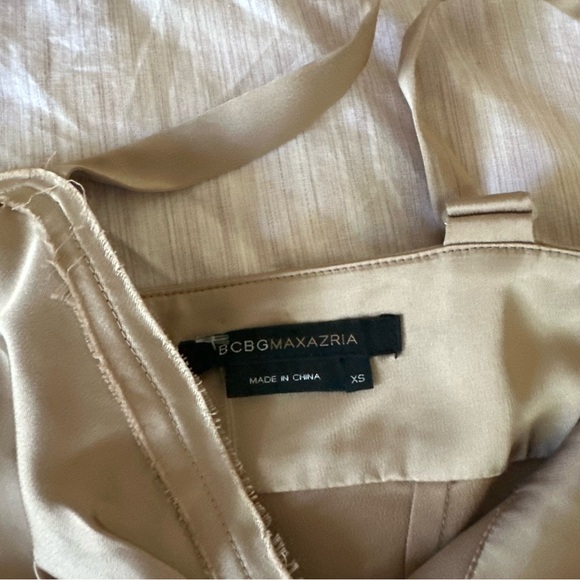 BCBGMaxazria Ruched Satin Dress - Picture 4 of 5